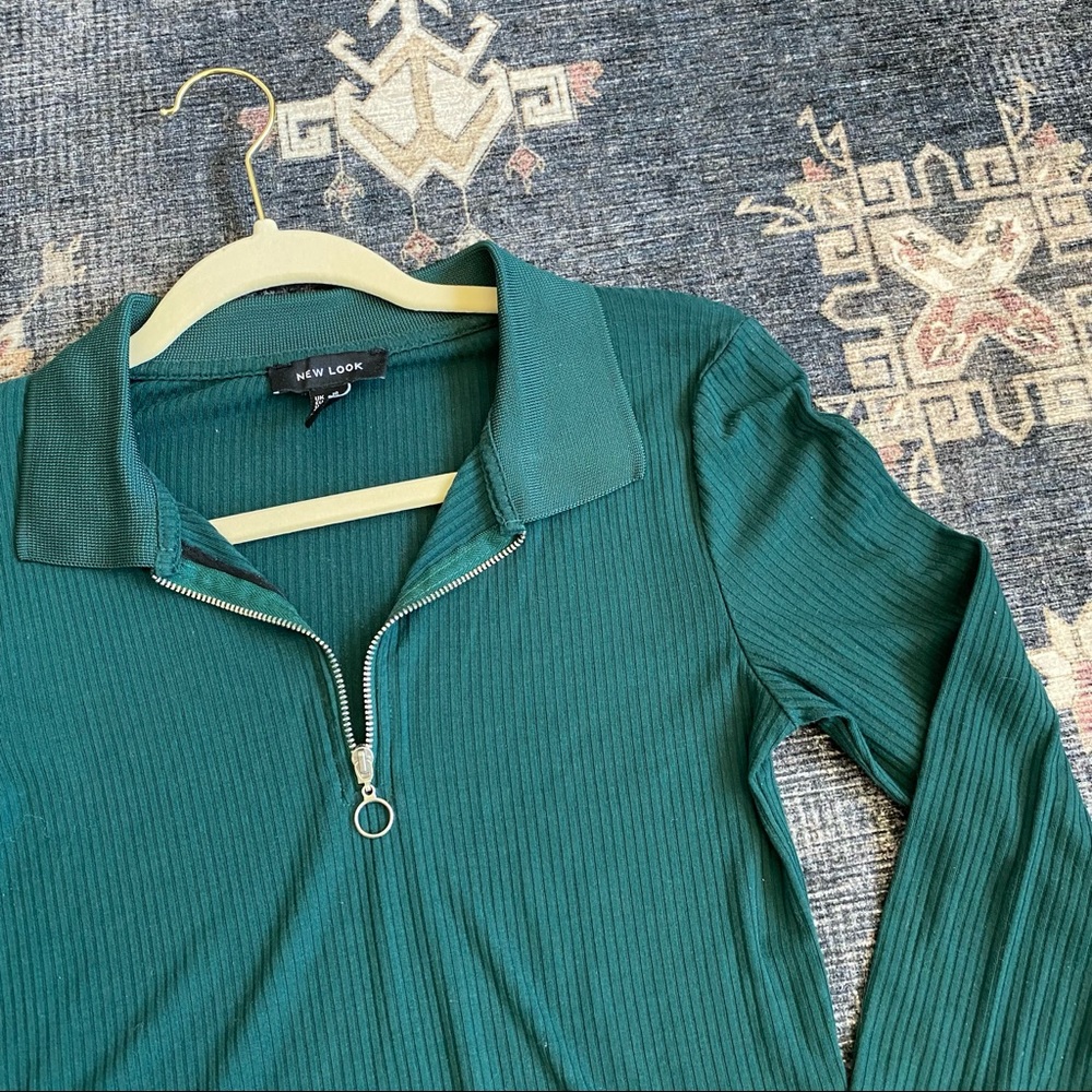 Forest Green Long Sleeve Zip